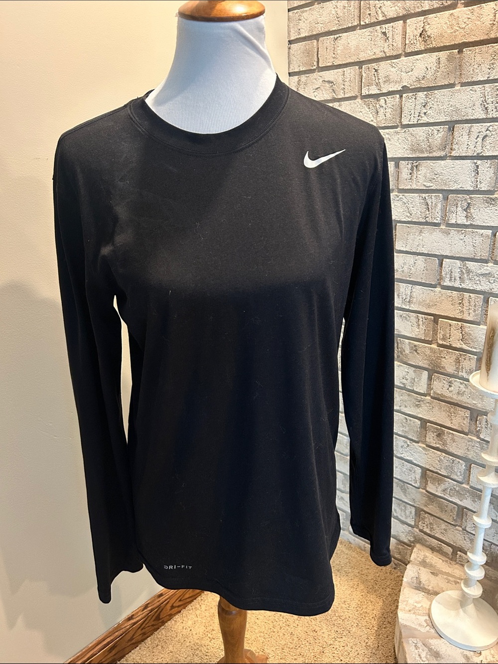 Nike Black Dri-Fit Long Sleeve Performance Top